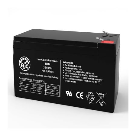 AJC Amstron AP-1270F2 Sealed Lead Acid Replacement Battery 8Ah, 12V, F2